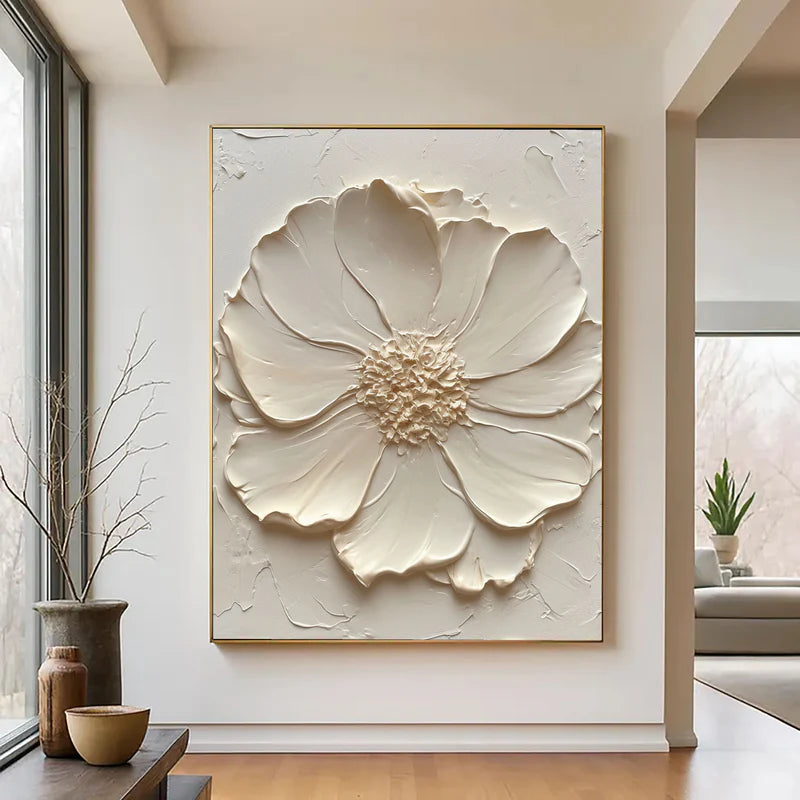 Textured Floral Luxe | Cream Blossom