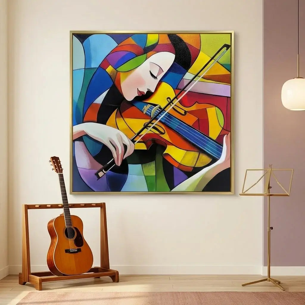 Girl Playing Cello Wall Art