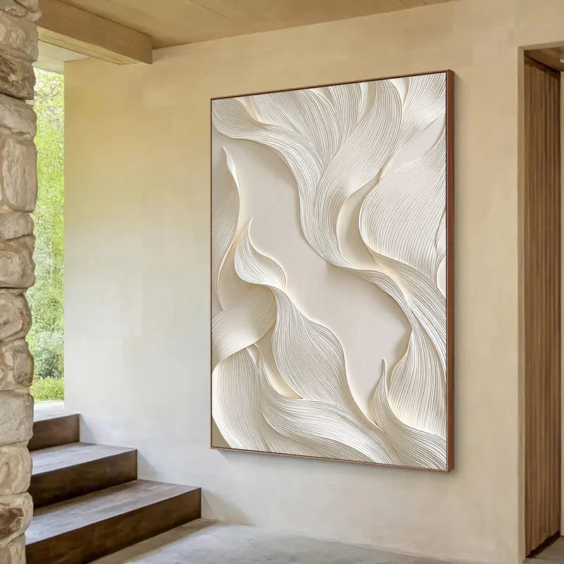 Textured Wave Serenity | Ivory Flow