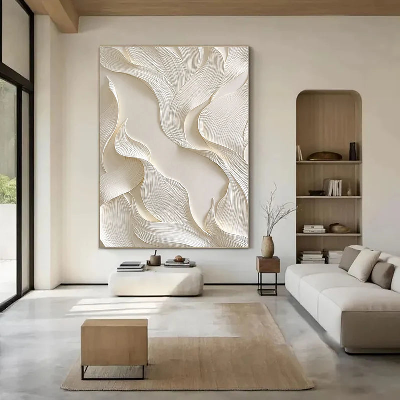 Textured Wave Serenity | Ivory Flow