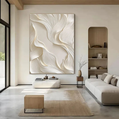 Textured Wave Serenity | Ivory Flow
