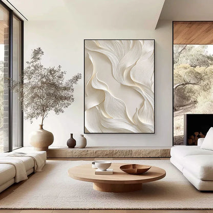Textured Wave Serenity | Ivory Flow
