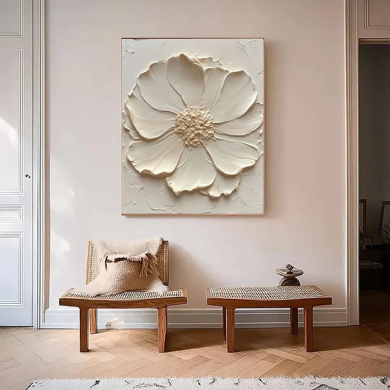 Textured Floral Luxe | Cream Blossom