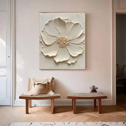 Textured Floral Luxe | Cream Blossom