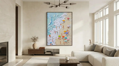 Ocean Abstract Textured Wall Art 