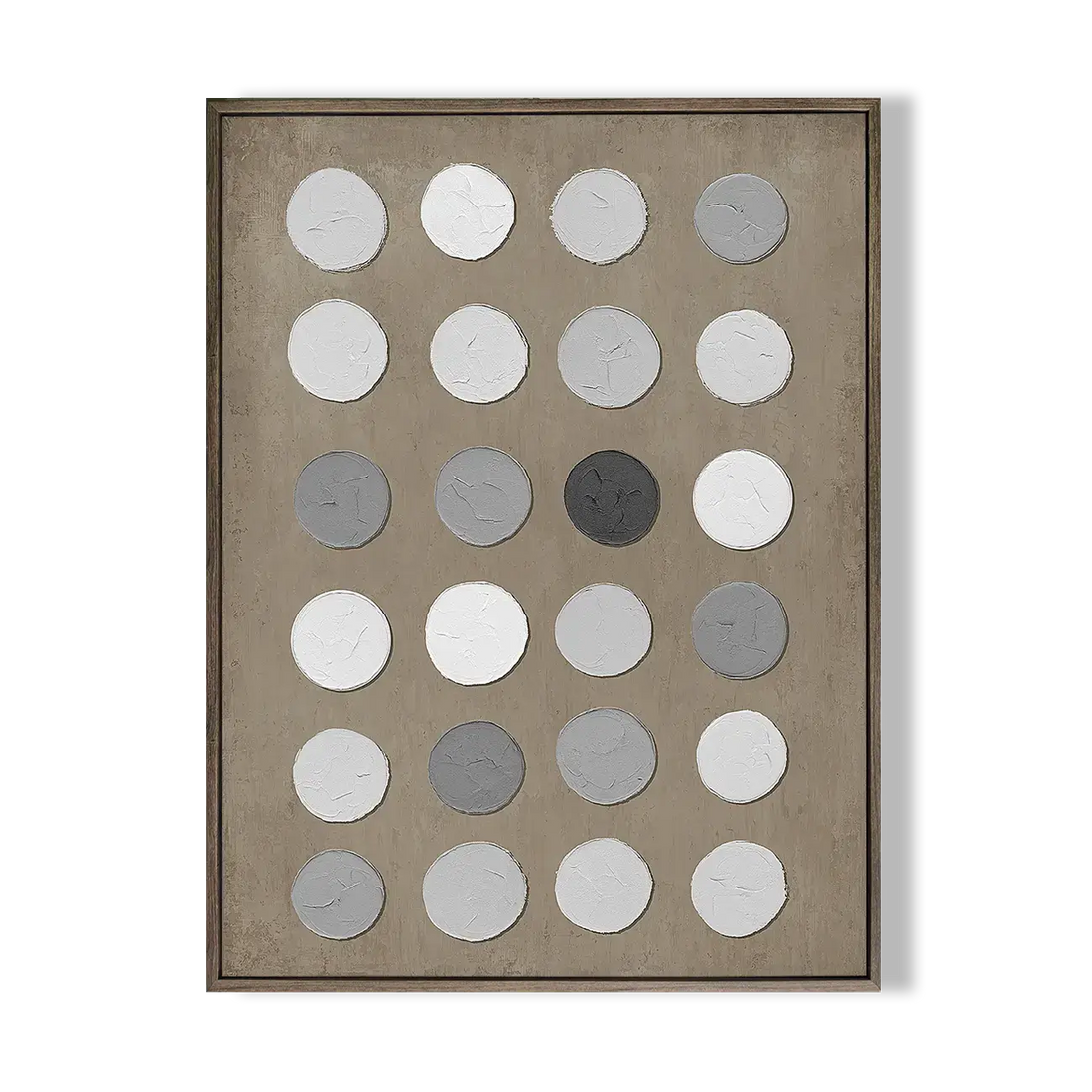 Minimal Neutral Circle Abstract Art 