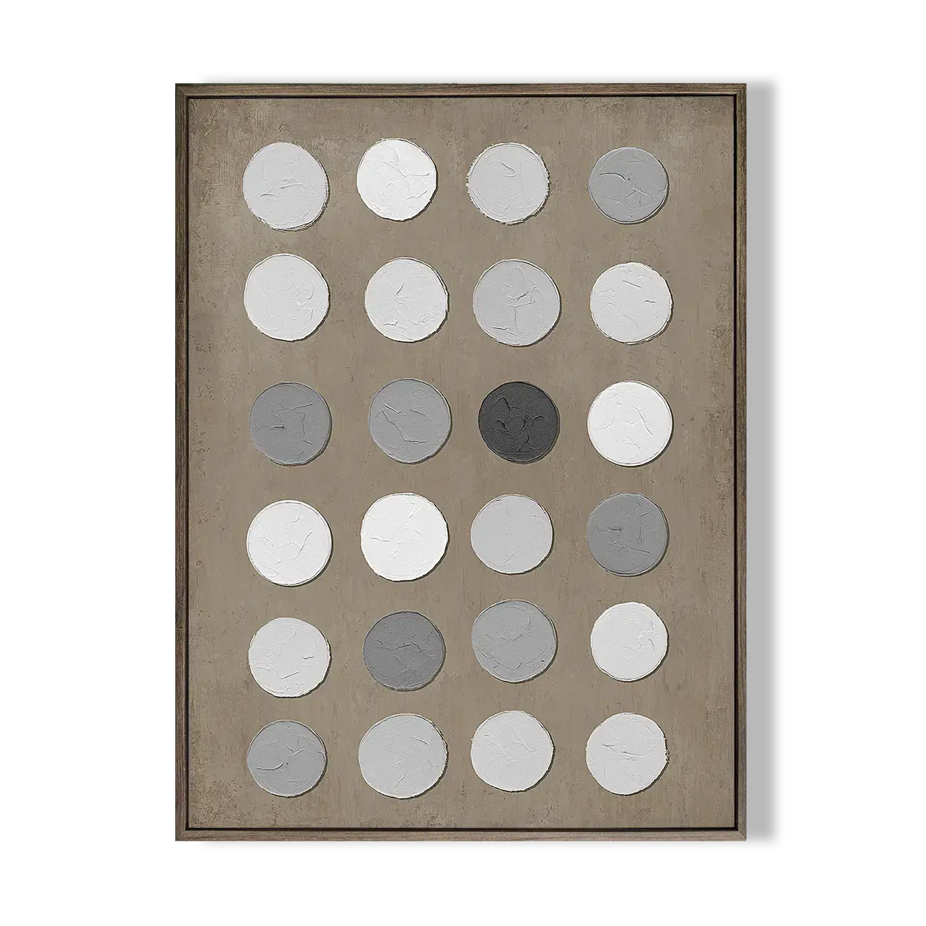 Minimal Neutral Circle Abstract Art 