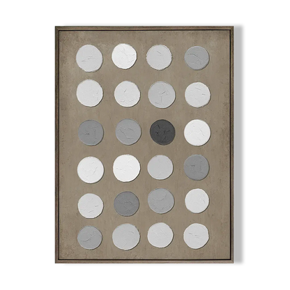 Minimal Neutral Circle Abstract Art 