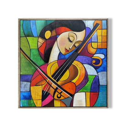 Girl Playing Cello Wall Art 