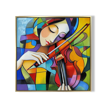 Girl Playing Cello Wall Art 