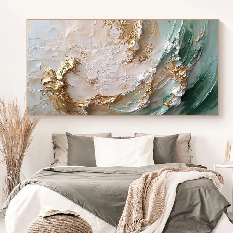 Textured Gilded Opulence | Emerald Glow