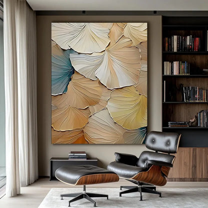 Textured Leaf Art | Warm Elegance