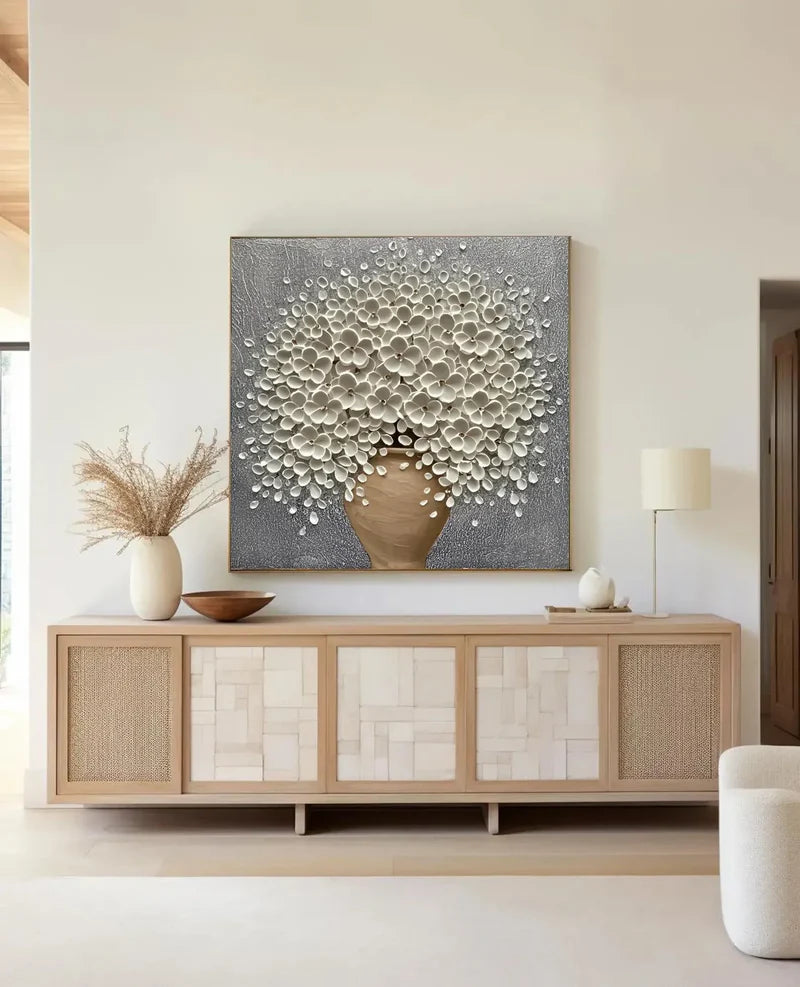 Textured Blossom Grandeur | Luminous Sophistication