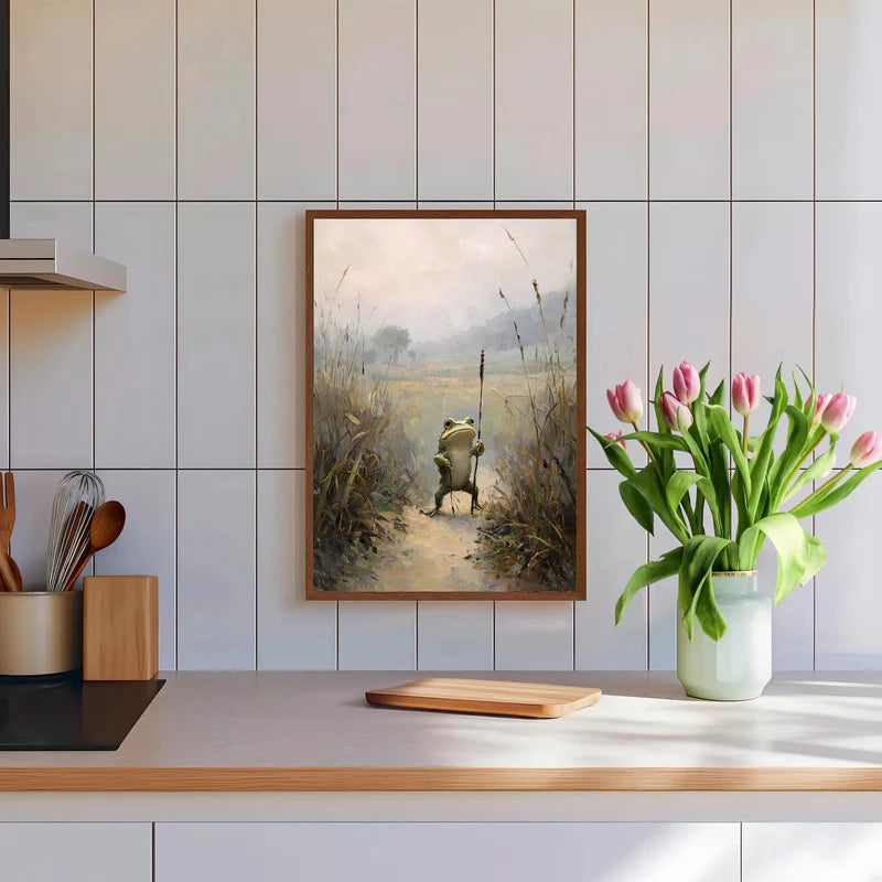 Frog Explorer Art | Whimsical Serenity