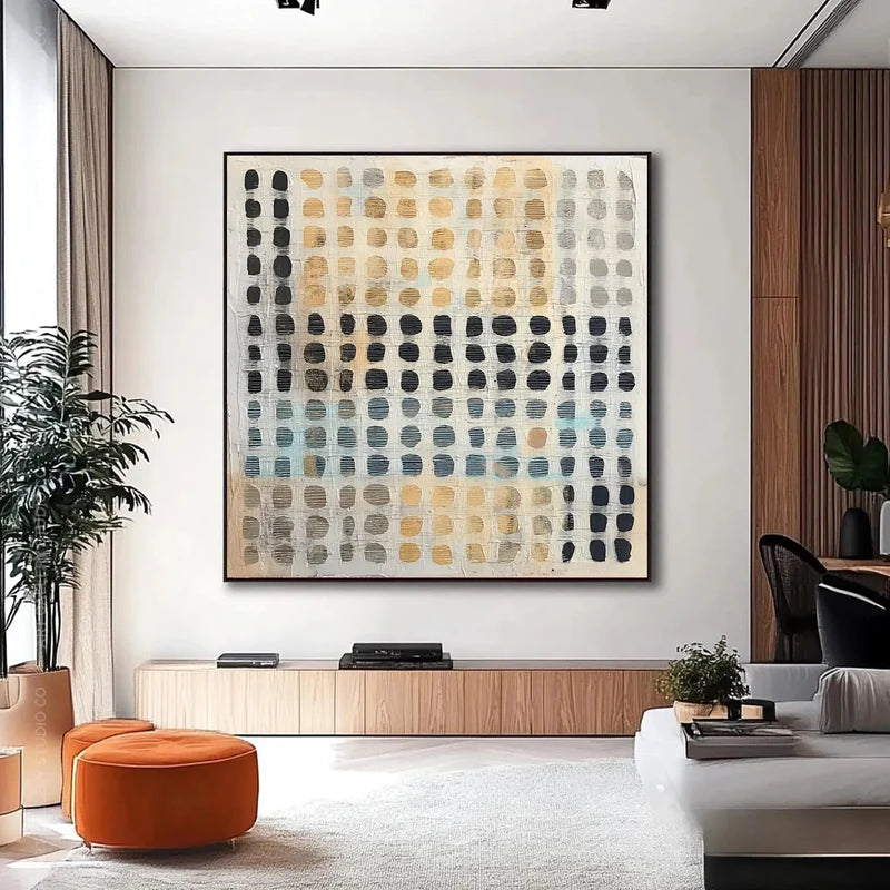 Textured Dot Art | Elegant Neutrals
