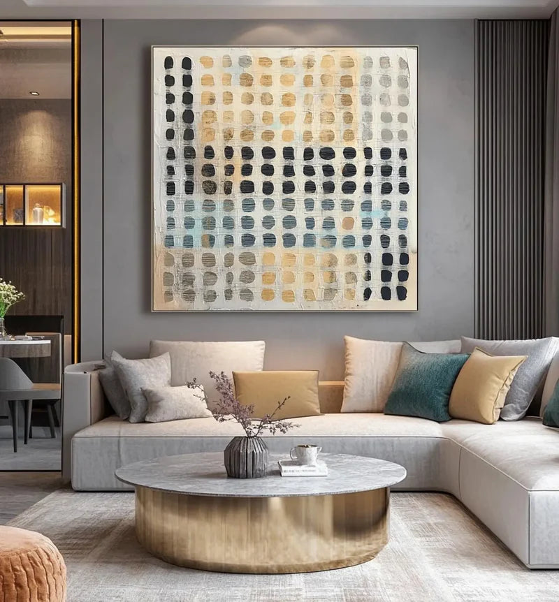 Textured Dot Art | Elegant Neutrals