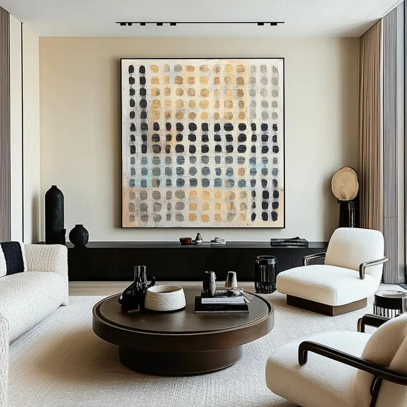 Textured Dot Art | Elegant Neutrals
