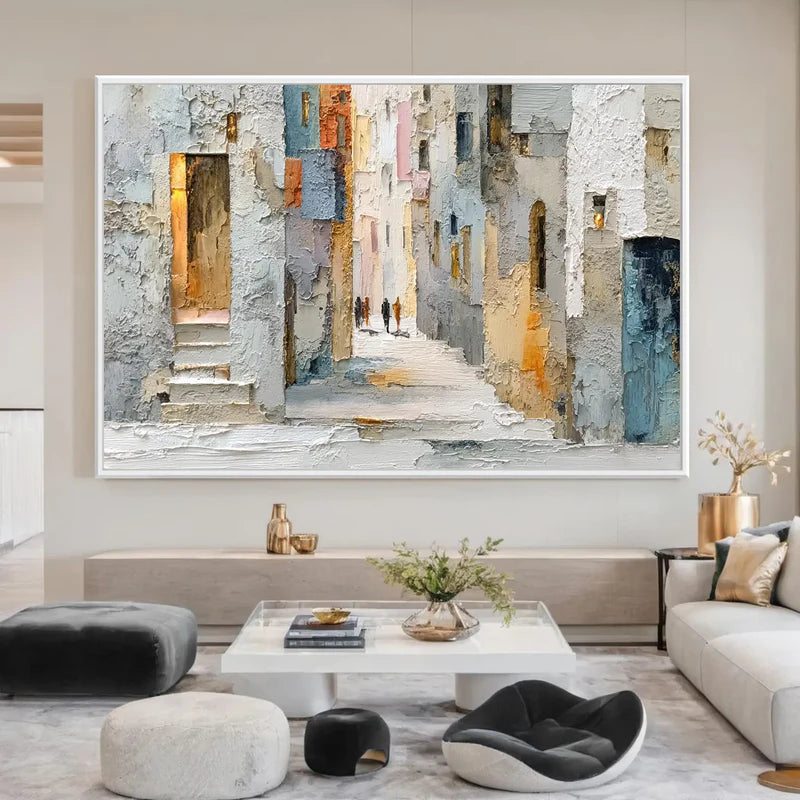 Textured Alley Scene | Pastel Hues