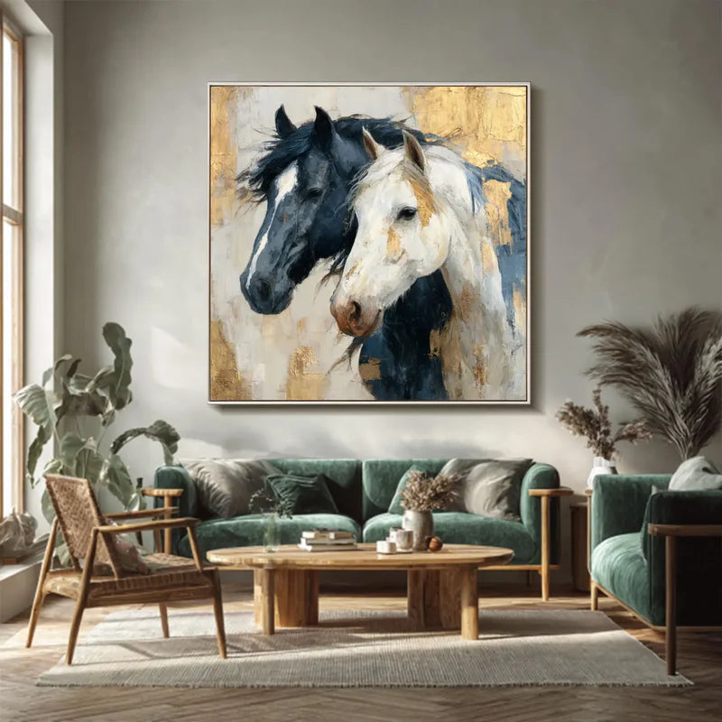 Textured Equine Elegance | Dual Steeds