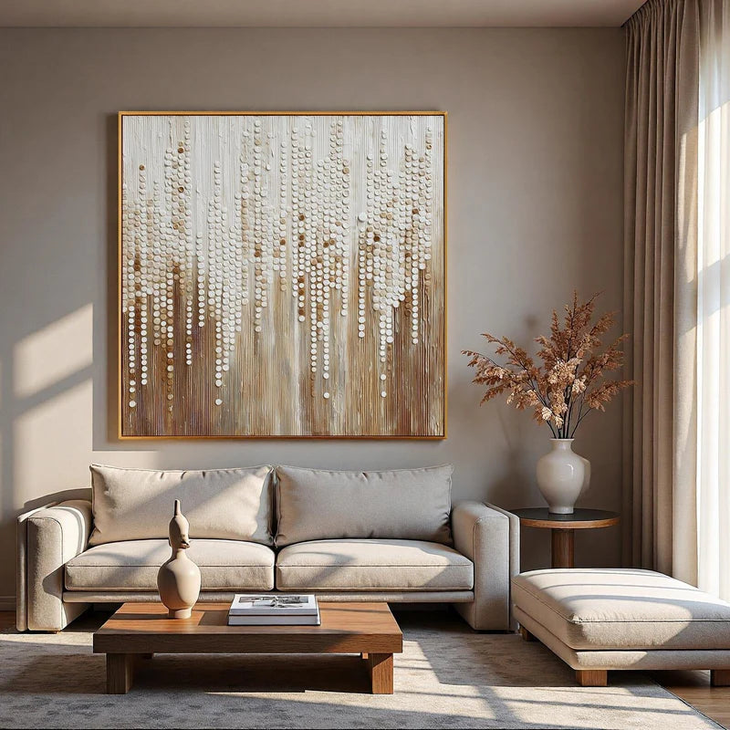 Textured Beaded Art | Elegant Allure