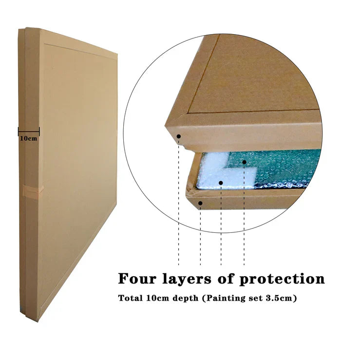 Contrast – Modern Abstract Black and White Oil Painting for Living Room
